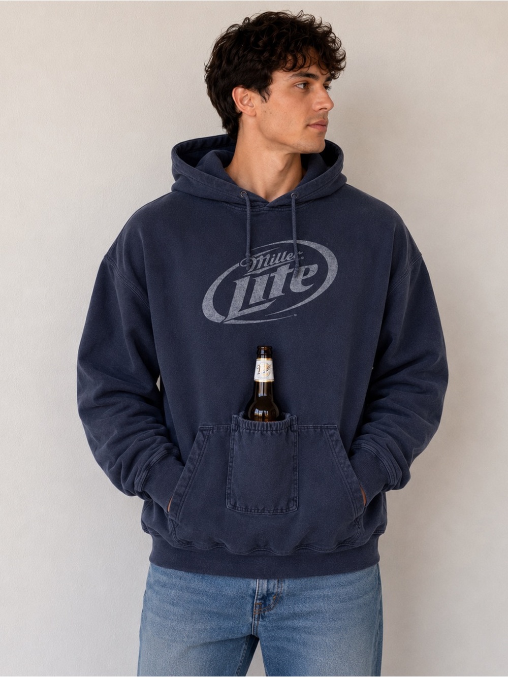 Vintage Miller Lite Brew City Hoodie XL Beer Holder Y2K Men’s Women’s Unisex